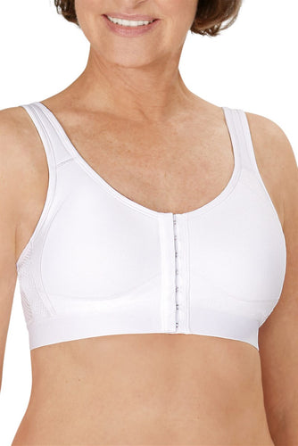 Front Close Mastectomy Bra with Modern Lace (Sister) 1105263-S -  1122506-F2:PANTONE Frost Gray:38H